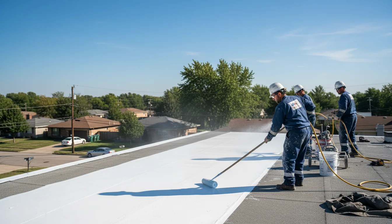 Commercial roof coating in Merrifield, MN near me
